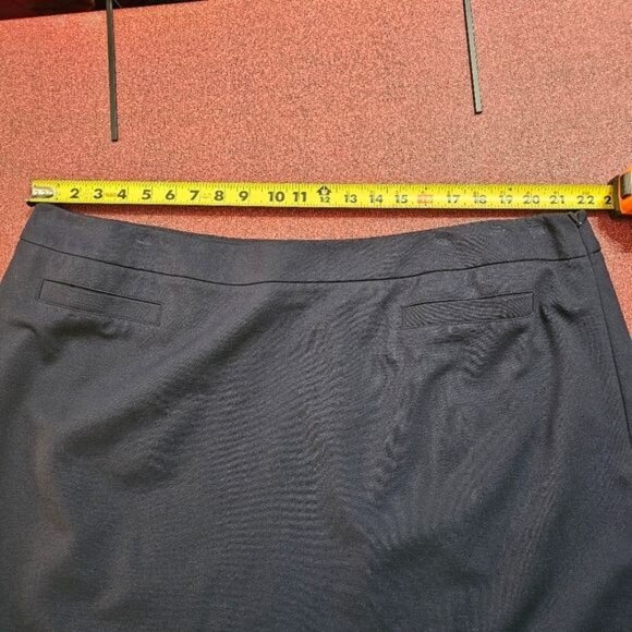 Talbots Stretch Ponte Knit Skirt Sz 22WP Navy Side Zip Knee Length Office - Picture 7 of 8